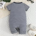 thumbnail image 4 of Baby Boy Bubble Romper Baby Toddler Boys Summer Moon Print Short Sleeved Romper Breathable Thin Lightweight Jumpsuit Baby Romper White 12 Months-15 Months, 4 of 4