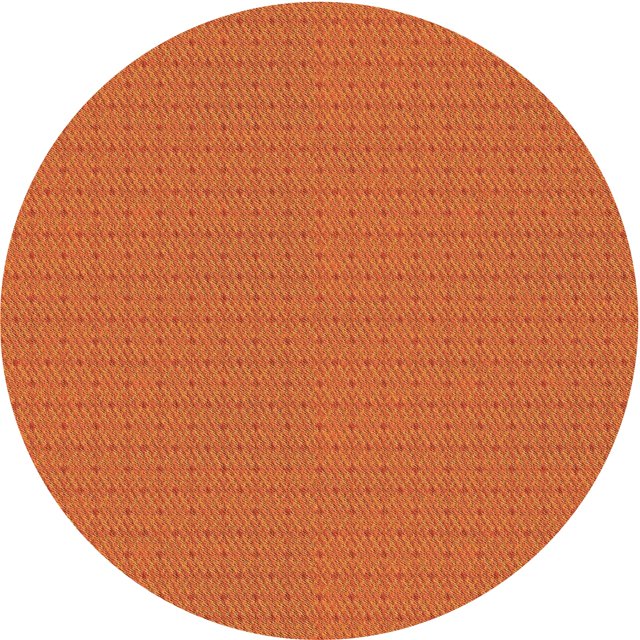 Ahgly Company Tapis Rond Lavable en Machine Intérieur Transitionnel Orange Néon, 6 Pieds Rond