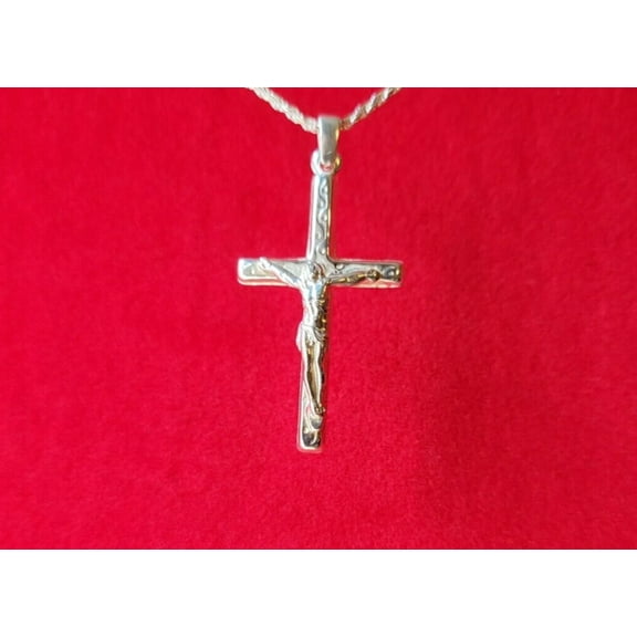 Crucifix Cross Pendant (Small) Real 925 Sterling Silver Men Women Italy Jargod