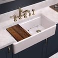 thumbnail image 6 of Whitehaus Whlw3619 Fireclay 36" Farmhouse Single Basin Fireclay Kitchen Sink - White, 6 of 6