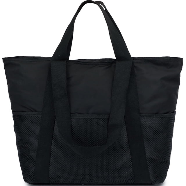 Bolsa de Playa Impermeable Fammart para Mujer Grande Negra