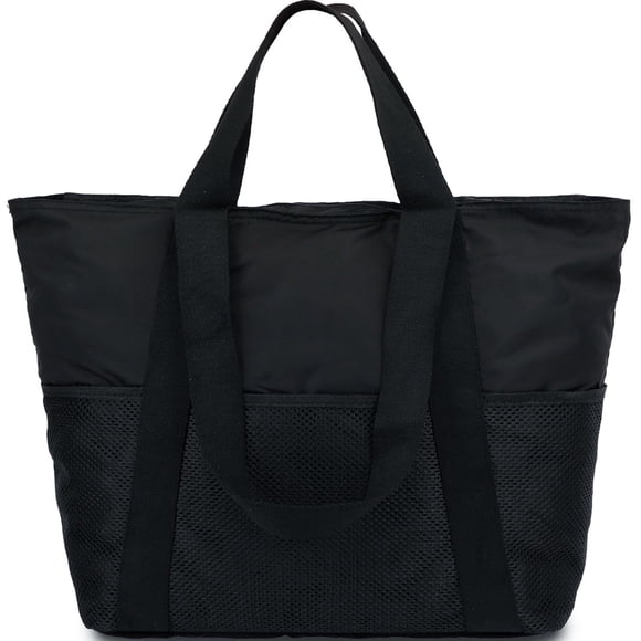 Bolsa de Playa Impermeable Fammart para Mujer Grande Negra