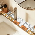 thumbnail image 2 of Yayeee Faucet Mat for Kitchen Sink 14.7" Diatomite Long Splash Guard Pad, Gray Cute Cat, 2 Pack, 2 of 7
