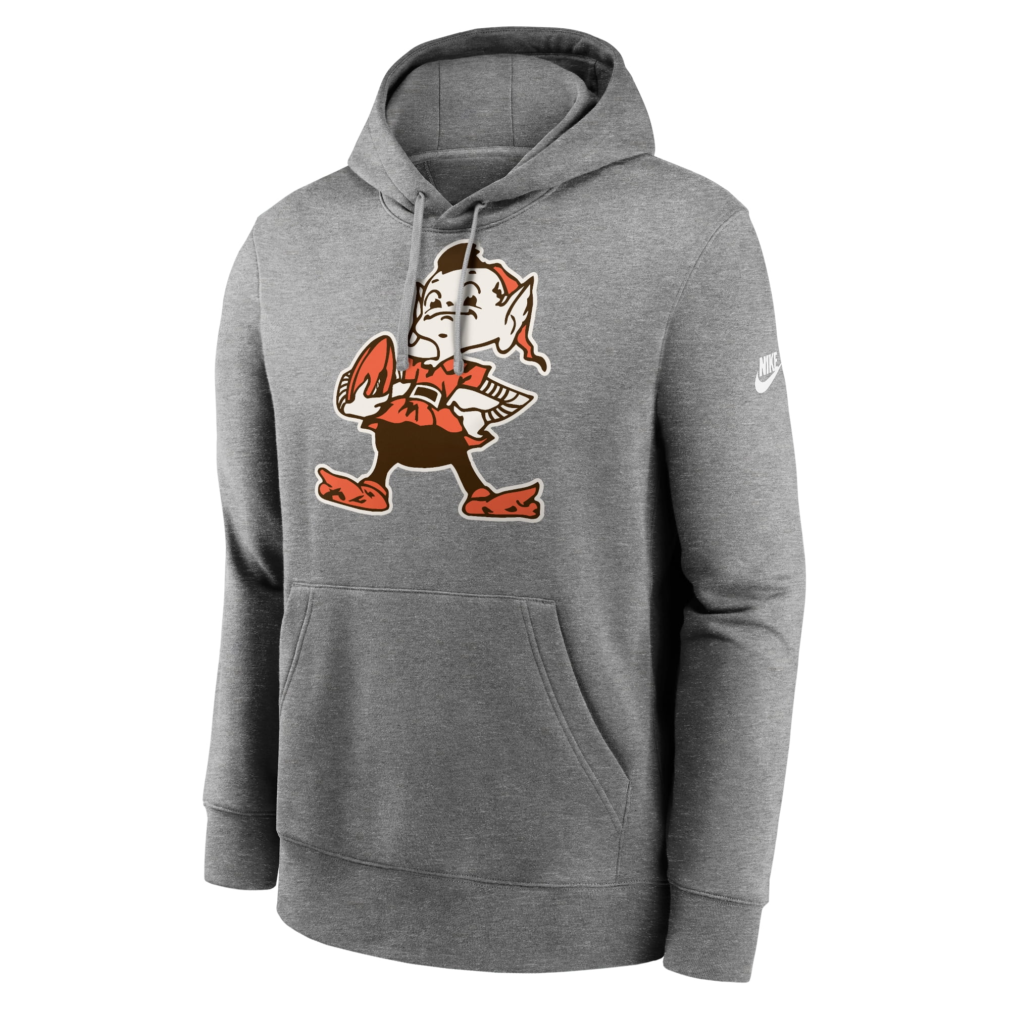 Men's Nike Heather Gray Cleveland Browns Rewind Club Logo Pullover Hoodie - Walmart.com