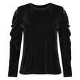 thumbnail image 6 of Karight Womens Puff Long Sleeve Shirts Crewneck Spring Fall Tops Basic Dressy Casual Blouses Trendy Outfits, 6 of 8