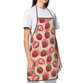 thumbnail image 3 of Fuzoiu Cute Strawberry Print Waterproof Apron, Kitchen Apron for Women Men Chef, Apron for Christmas Dinner Party Cooking Baking Crafting House Cleaning Kitchen, 3 of 7