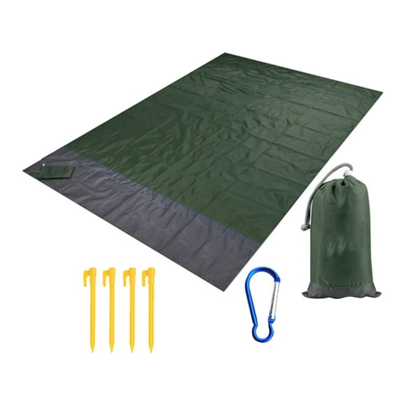 Manta de playa Manta de picnic compacta plegable para mochilero de viaje de festival Verde oscuro200cmx210cm Zulema Manta de picnic