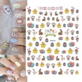 thumbnail image 2 of Tkrady Easter Nail Stickers New 3D Back Glue Golden Egg Bunny Easter Nail Stickers-A, 2 of 5