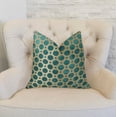 thumbnail image 2 of Plutus PBRAZ364-2030-DP Velvet Aquamarine Turquoise & Taupe Handmade Luxury Pillow, 20 x 30 in. Queen, 2 of 3
