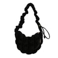 thumbnail image 1 of Bolso Bandolera Con Forma Nube para Mujer Bolsos Con Asa Superior Suave Bolsos Casuales Fruncidos (negro), 1 of 9