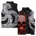 thumbnail image 4 of Chaqueta cortavientos sin mangas para hombre, con estampado de arte abstracto en 3D, para exteriores, para montar en motocicleta, para acampar, para otoño e invierno, 4 of 4