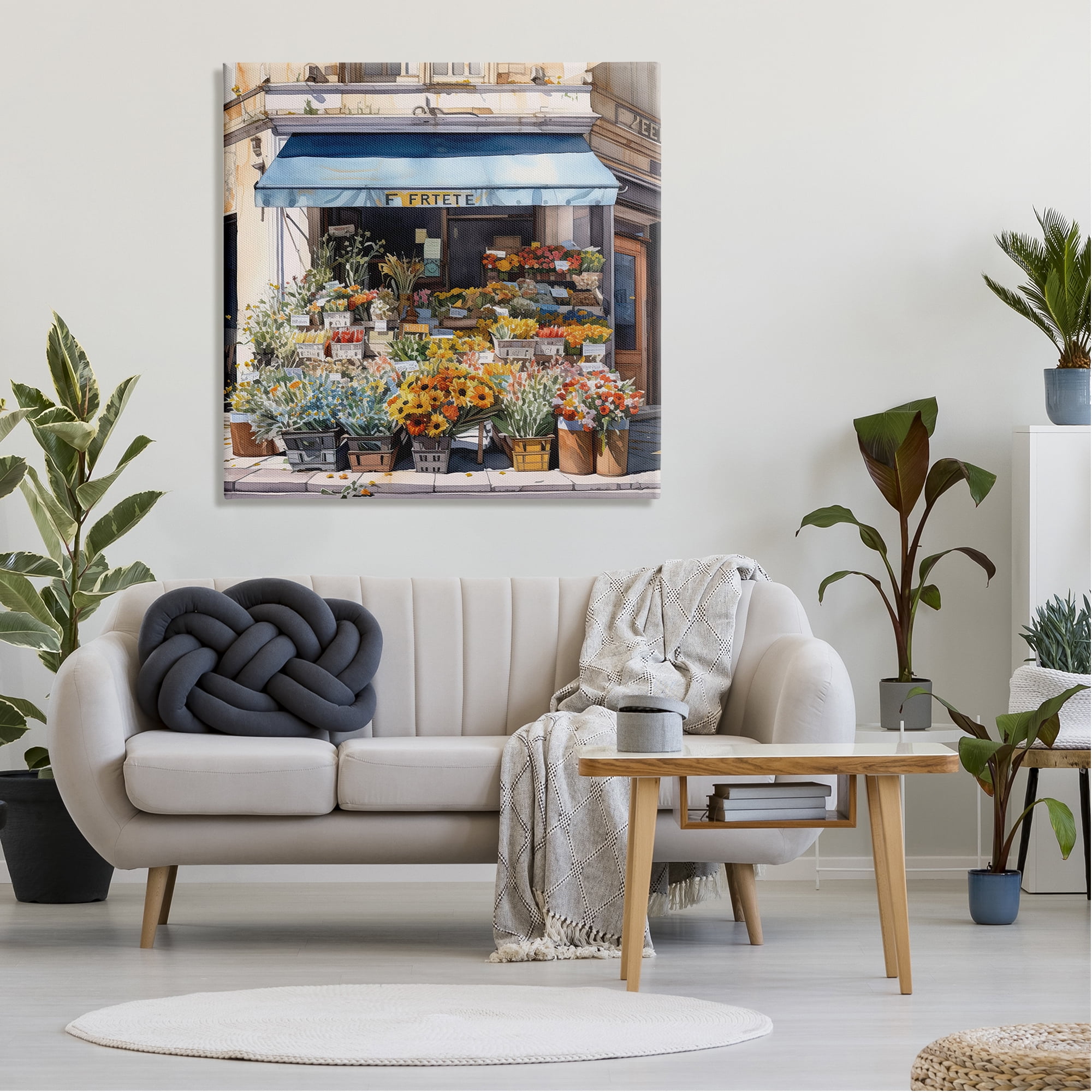 Stupell Industries Urban Flower Shop Botanical & Floral Painting Gallery Wrapped Canvas Print Wall Art, 36 x 36