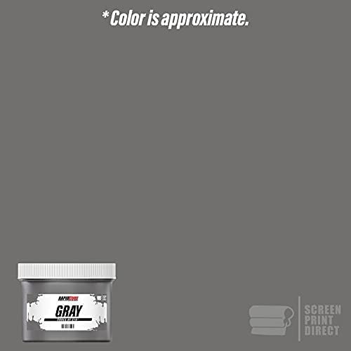 Screen Print Direct Rapid Cure Gray Screen Printing Ink (Quart - 32oz.) - Plastisol Ink for Screen Printing Fabric - Low Temperature Curing