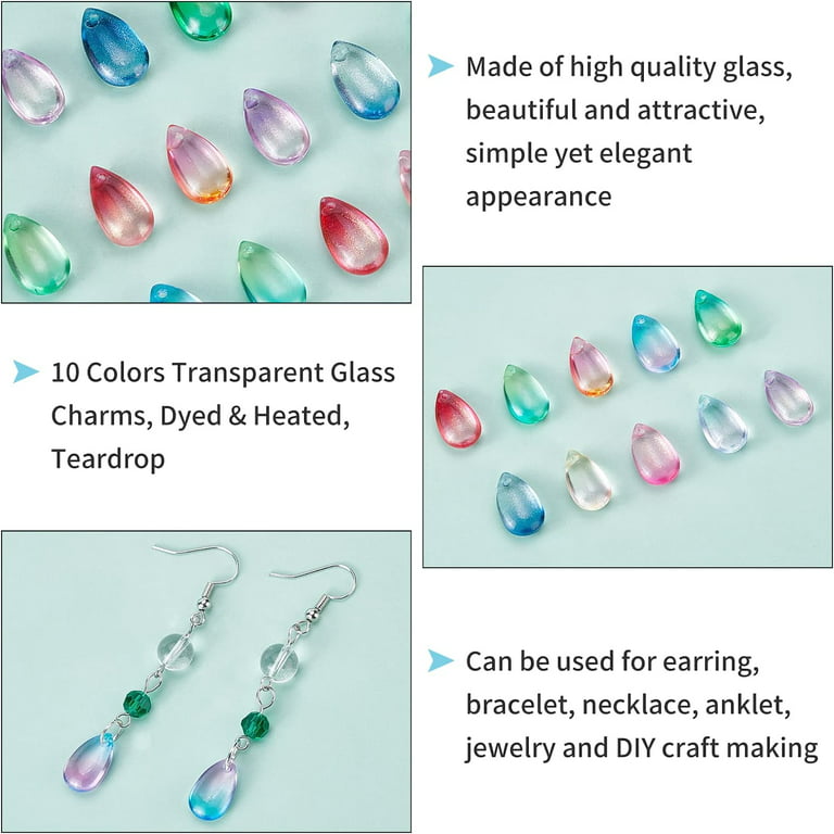 Glass Beads Bracelet Making Kit, Mixed Colors 8mm Glass Beads for Jewelry  Making with Accessories Transparent Color Glass Beads for Earring Necklaces