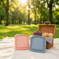 thumbnail image 6 of 4-Pack Sandwich Containers, BPA-Free Plastic Toast-Shaped Lunch Box with Lid – Reusable, Microwave & Dishwasher Safe Food Storage Box, 6 of 8