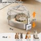 thumbnail image 5 of Caja de arena para gatos Corner Chumajor XXL de acero inoxidable con tapa, 5 of 9