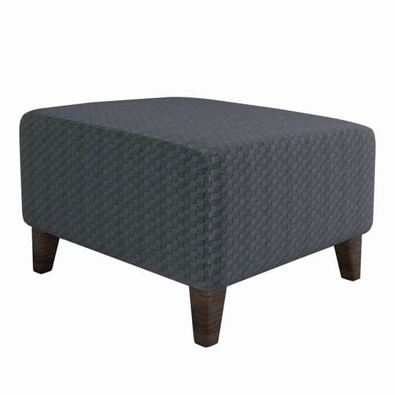 Elastic Ottoman Slipcover, Stretchable Furniture Protector With Non-Slip Design For Square Footstool Pouf, Jacquard Washable Cover Fits 18 To 24 Inch, Home Decor & Easy Care
