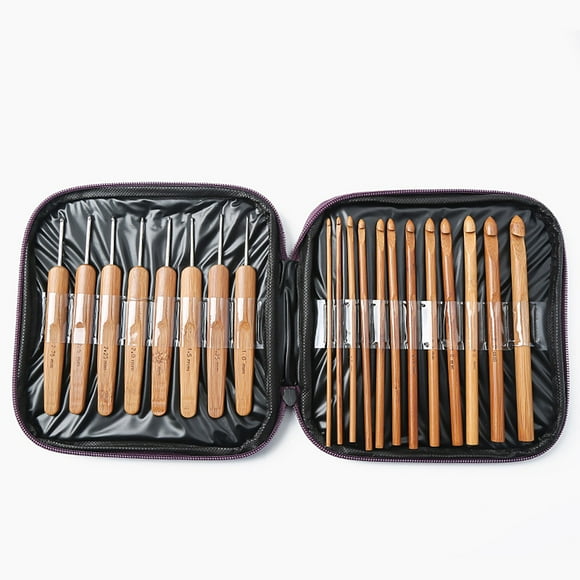 Binwennn Knitting Books And Patterns for Beginners Knitting Needles Set Circular Interchangeable Knitting Books Sweaters Wooden Crochet Set Wooden Knitting Tools Sweater Round Wooden Crochets Wooden