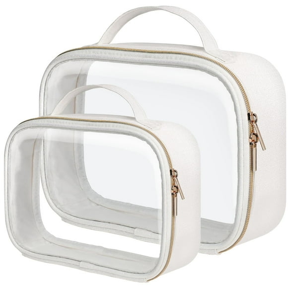 Neceser PACKISM aprobado por la TSA con purpurina transparente