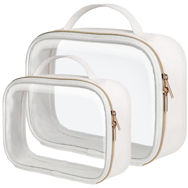 Neceser PACKISM aprobado por la TSA con purpurina transparente