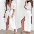 thumbnail image 2 of Bikini Lace Cover ups Stitching Laced Long Shawl Cardigan Mid-Length Chiffon, 2 of 5