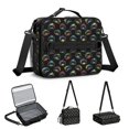 thumbnail image 5 of Game Controller Black Pattern Insulated Lunch Bag with Shoulder Strap and Bottle Holder,Bento School Lunch Bag Box,11x9.5x3.5 Inches, 5 of 5