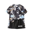thumbnail image 4 of Bysome Boys Outfit Set Graphic Print Short Sleeve Crew Neck Tees With Shorts Athletic Set Breathable Boys Outfit Size 2-3 Years, 4 of 4