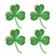thumbnail image 1 of 4 Pcs Irish Decor Patches Jeans St Patricks Day Embroidered Patches Leaf Decor Sew Patches, 1 of 2