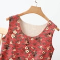 thumbnail image 6 of HAiming Womens Thermal Tank Tops Floral Print Sleeveless Base Layer Vest Seamless Crewneck Warm Winter Tees, 6 of 9