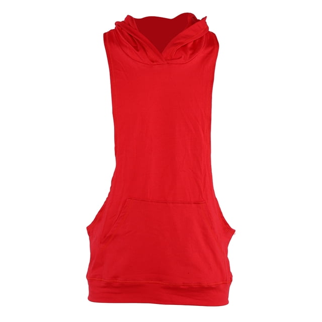 Hombres Culturismo Stringer Sudadera Con Capucha Entrenamiento Fitness Gimnasio Camiseta Sin Mangas Fitness Chaleco Rojo L