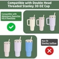 thumbnail image 2 of 2 Pack  Quencher 30 OZ Flip Straw Lid - Leak Proof Replacement for H2.0 FlowState Tumbler,  Spill Proof Cup (Dark Blue), 2 of 6