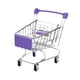 thumbnail image 2 of Mini carrito de compras, carrito de supermercado, carrito de mano, miniatura para juegos de rol, pequeño supermercado Púrpura, 2 of 9