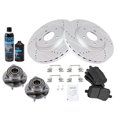 thumbnail image 2 of TRQ Front Semi-Metallic Brake Pad Hub & Performance Rotor Kit for Chevy Pontiac BKA21879, 2 of 8