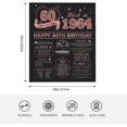 thumbnail image 5 of 60th Birthday Gifts for Women Blanket 50x60x60 Year Old Woman, 60th Birthday Decorations Women, 60 Year Old Birthday Gifts for Women, 1964 Birthday Gifts for Women, 5 of 6