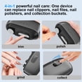 thumbnail image 4 of Electric Nail Clipper - 4 in 1 Upgraded Smart Trimming & Polishing Nail Clipper with Polishing, Dust Storage & LED Light, Nail File Toenail Trimmer, Safe for Seniors, Adults, Kids & Baby, 4 of 6