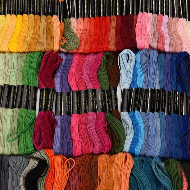 Gobestart Premium Rainbow Color Embroidery Floss Cross Stitch Threads