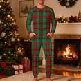 thumbnail image 2 of Ashirexll Two Piece Sets, Mens Pajamas Set, Christmas Plaid Print Fashion Casual Sleepwear Set Long Sleeve Top and Pants Home Loungewear, 2 of 5