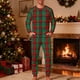 thumbnail image 1 of Pijama navideño para hombre, blusa y pantalones con estampado navideño a cuadros., 1 of 5