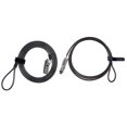thumbnail image 1 of Candado de cable combinado de 2 piezas para computadoras portátiles y otros dispositivos, negro: candado de combinación delgado para computadora portátil, cable de bloqueo de seguridad, 1 of 5