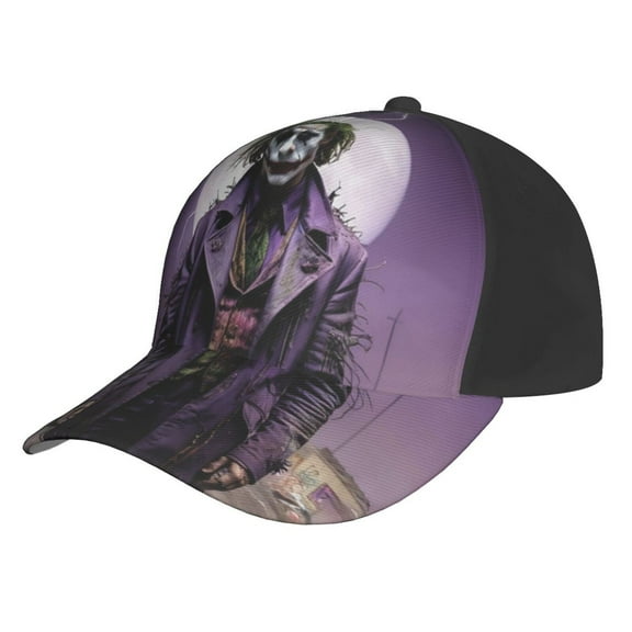 Unisex Joker Baseball Cap Adjustable Trucker Hat for Running Sports Hiking Camping