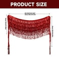thumbnail image 3 of Baisdan Sequin Skirt for Women, Sparkly Mini Skirt, Sequin Tassel Fringe Skirts, Red, 3 of 6