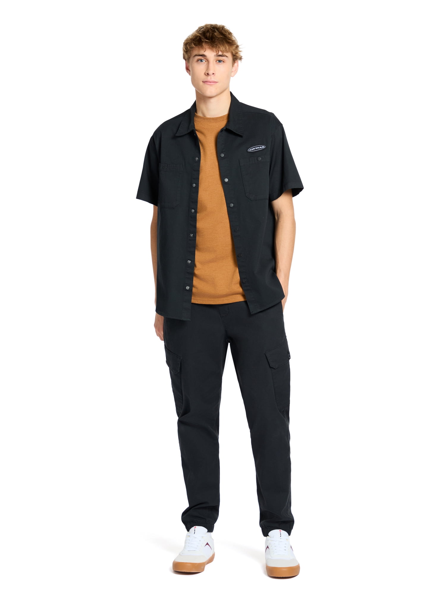Airwalk Men's & Big Men's Short Sleeve Woven Shirt, Sizes XS-4XL