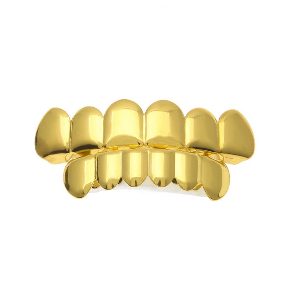 Dental braces 1 Set Men Women Gold Plated Hip Hop Teeth Grillz Top