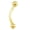 Gold, variant on 16G Curved Barbell Ring Surgical Steel body piercing with beads 5/16" for Rook, Anti-Tragus, Eyebrow, Daith for Men Women