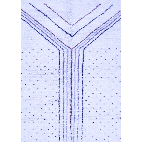 Ahgly Company Indoor Rectangle Solid Blue Modern Area Rugs, 3' x 5'