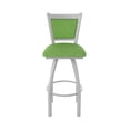 thumbnail image 5 of 870 Hadleigh 25" Swivel Counter Stool with Anodized Nickel Finish and Graph Parrot Seat and Back, 5 of 5