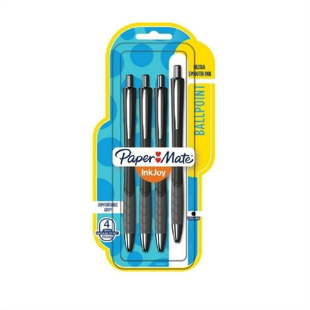- Paper Mate InkJoy 700RT Retractable Ballpoint Pens, Medium Point, Black Barrel, Black Ink, 4 Pack 1945910