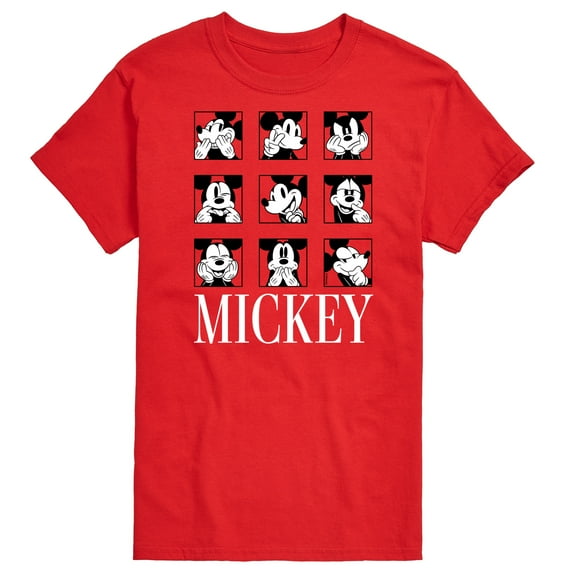 Mickey & Friends - Mickey Expression Grid - Men's Short Sleeve Graphic T-Shirt