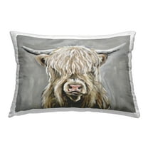 Stupell Industries Traditional Cattle Portrait Decorative Printed Throw Pillow Design by Lee Keller