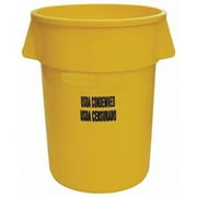Rubbermaid Commercial Products 264346YELCT Container Lid With USDA Condemned Black Imprint